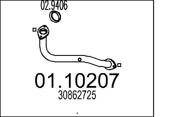 01.10207 MTS Tubo gas scarico 