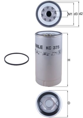 KC375D KNECHT Filtro carburante 