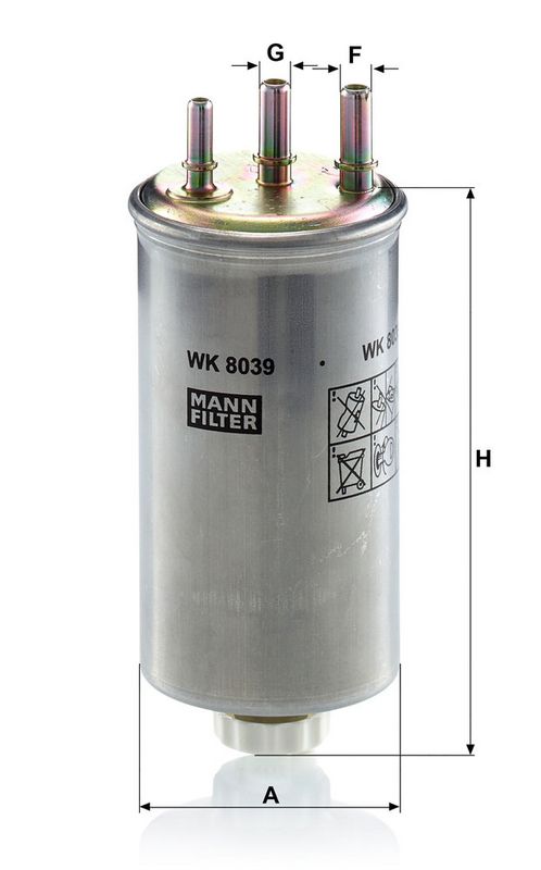 WK8039 MANN-FILTER Filtro carburante 