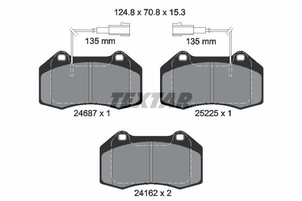 2468701 TEXTAR Kit pastiglie freno, Freno a disco 