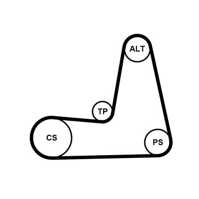5PK1110K1 CONTINENTAL CTAM Kit Cinghie Poly-V 