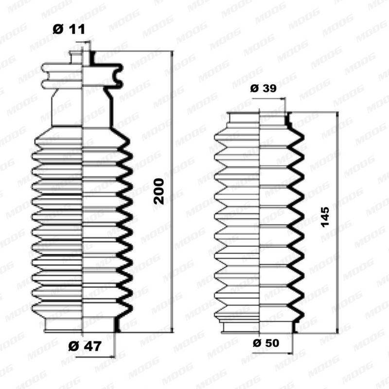 K150020 MOOG Kit soffietto, Sterzo 