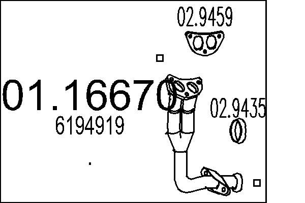 01.16670 MTS Tubo gas scarico 