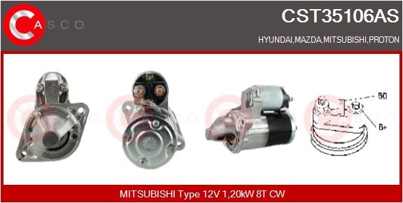 CST35106AS CASCO Motorino d'avviamento 
