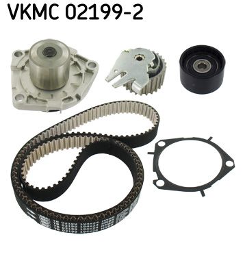 VKMC02199-2 SKF Pompa acqua + Kit cinghie dentate 