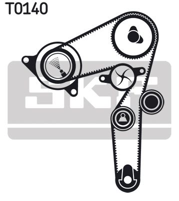 VKMC02199-2 SKF Pompa acqua + Kit cinghie dentate 