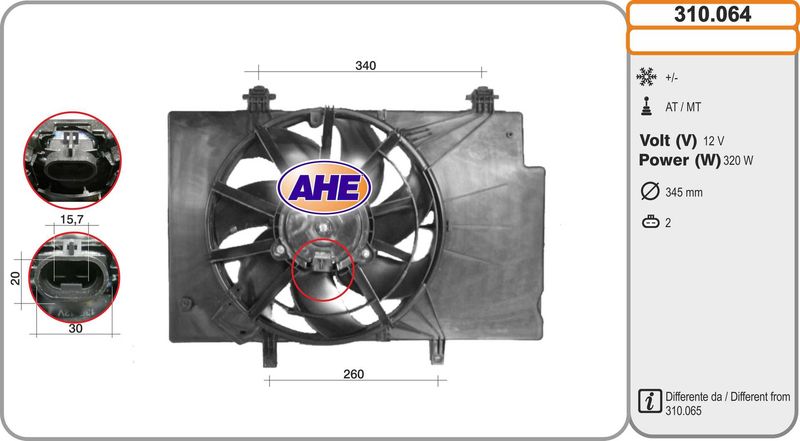 310.064 AHE Ventola, Raffreddamento motore 