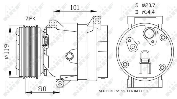 32481 NRF Compressore, climatizzatore 