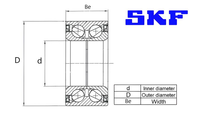 VKBA1495 SKF Kit cuscinetto ruota 