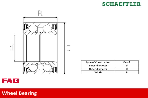 713660050 Schaeffler FAG Kit cuscinetto ruota 