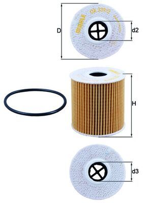 OX339/2D KNECHT Filtro olio 