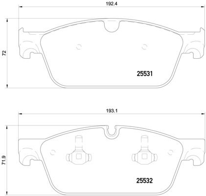 P50112 BREMBO Kit pastiglie freno, Freno a disco 
