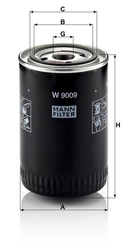 W9009 MANN-FILTER Filtro olio 