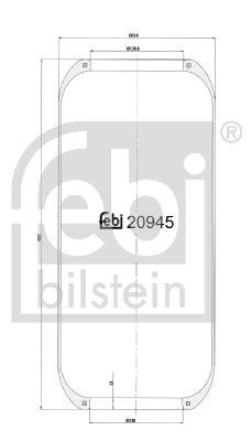 20945 FEBI BILSTEIN Soffietto, Sospensione pneumatica 