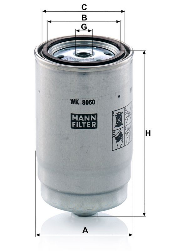 WK8060Z MANN-FILTER Filtro carburante 