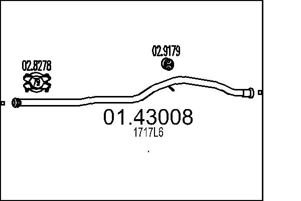 01.43008 MTS Tubo gas scarico 