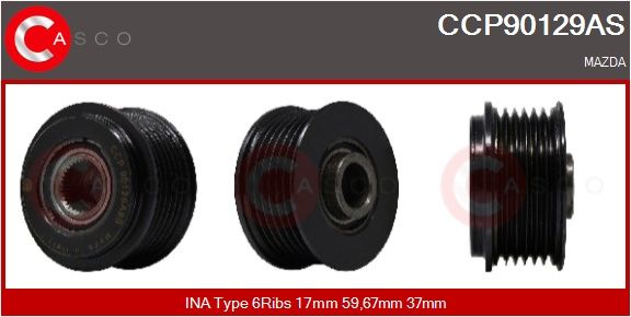 CCP90129AS CASCO Puleggia cinghia, Alternatore 