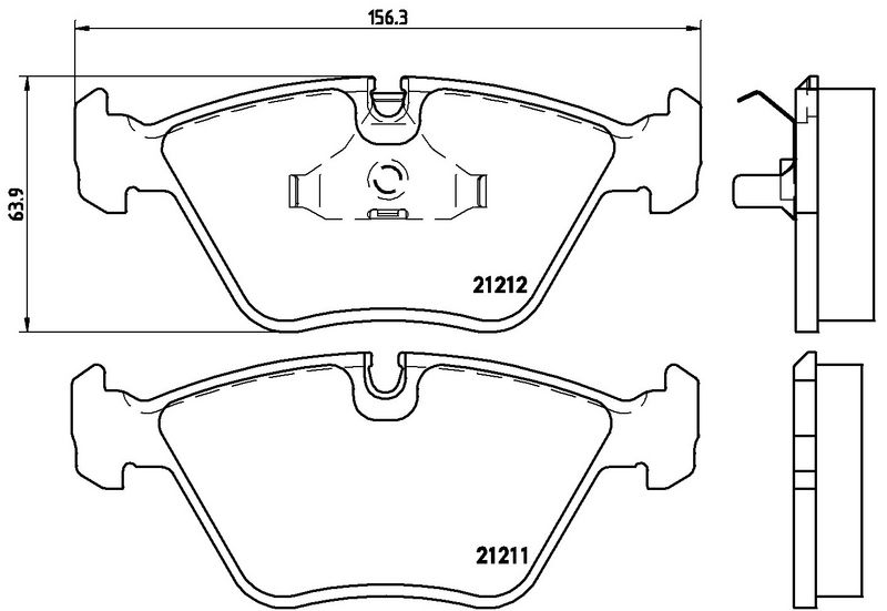 P61049 BREMBO Kit pastiglie freno, Freno a disco 