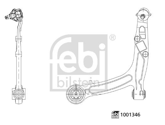 1001346 FEBI BILSTEIN Braccio oscillante, Sospensione ruota 
