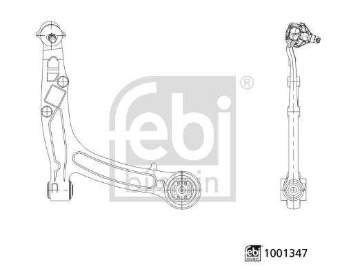 1001347 FEBI BILSTEIN Braccio oscillante, Sospensione ruota 