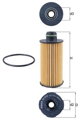 OX1219D KNECHT Filtro olio 