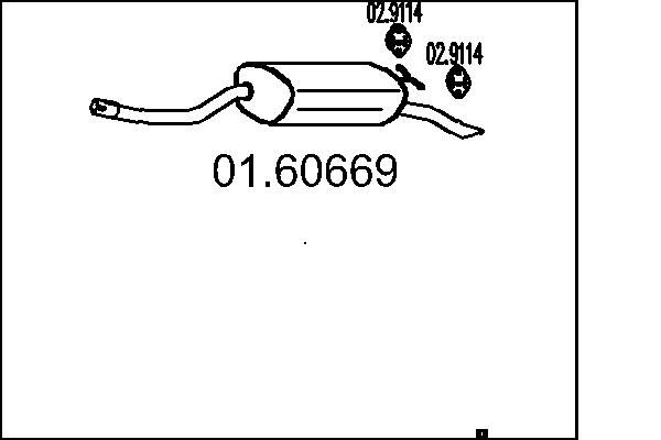 01.60669 MTS Silenziatore posteriore 