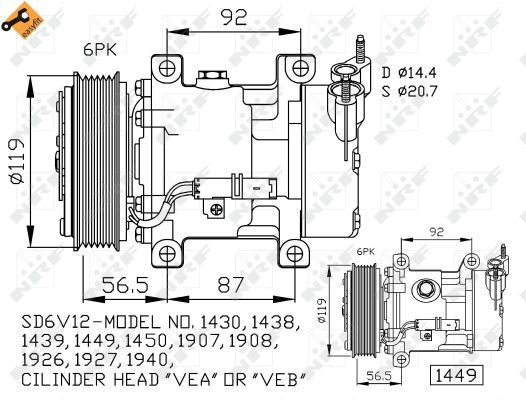 32227 NRF Compressore, climatizzatore 