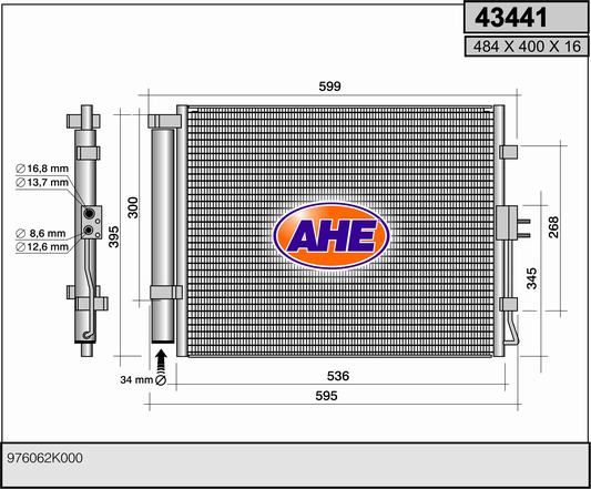 43441 AHE Condensatore, climatizzatore 