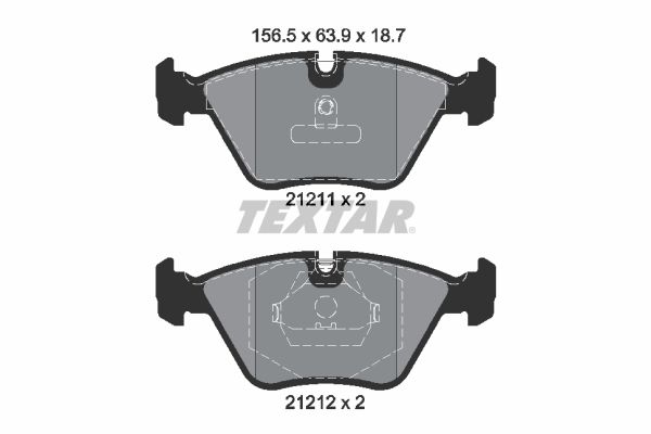 2121102 TEXTAR Kit pastiglie freno, Freno a disco 