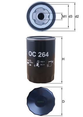 OC264 KNECHT Filtro olio 