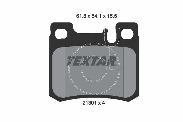 2130103 TEXTAR Kit pastiglie freno, Freno a disco 
