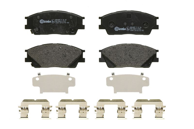 P30126 BREMBO Kit pastiglie freno, Freno a disco 