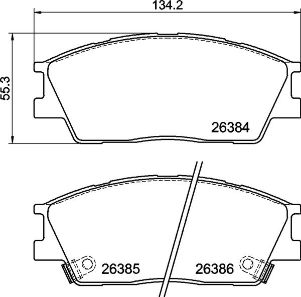 P30126 BREMBO Kit pastiglie freno, Freno a disco 