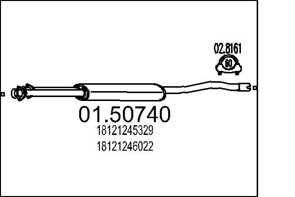 01.50740 MTS Silenziatore centrale 