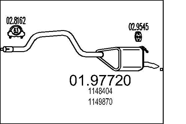 01.97720 MTS Silenziatore posteriore 