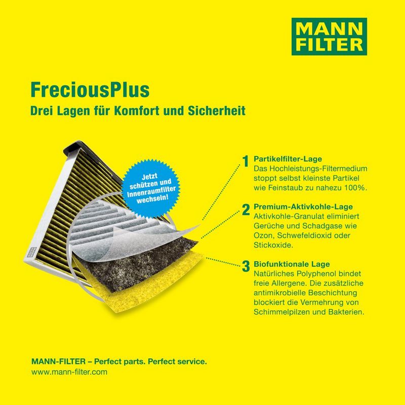 FP26010 MANN-FILTER Filtro, Aria abitacolo 