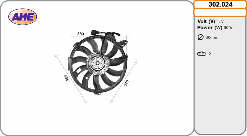 302.024 AHE Ventola, Raffreddamento motore 