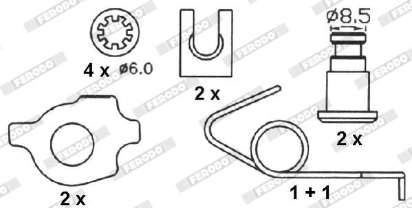 FSB187 FERODO Kit ganasce freno 