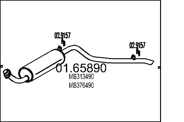 01.65890 MTS Silenziatore posteriore 