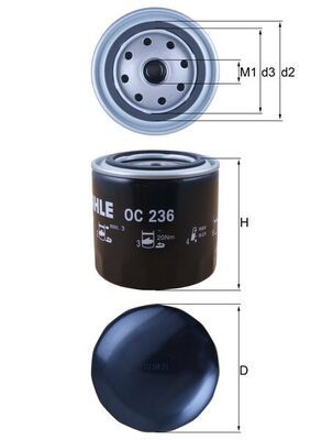OC236 KNECHT Filtro olio 