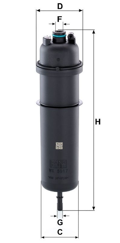 WK5017 MANN-FILTER Filtro carburante 