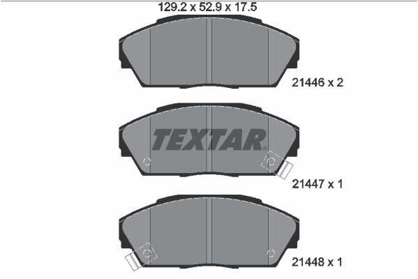 2144601 TEXTAR Kit pastiglie freno, Freno a disco 