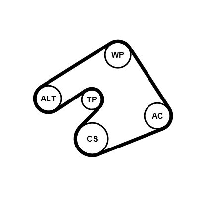 5PK1397K1 CONTINENTAL CTAM Kit Cinghie Poly-V 