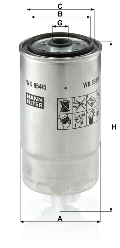WK854/5 MANN-FILTER Filtro carburante 