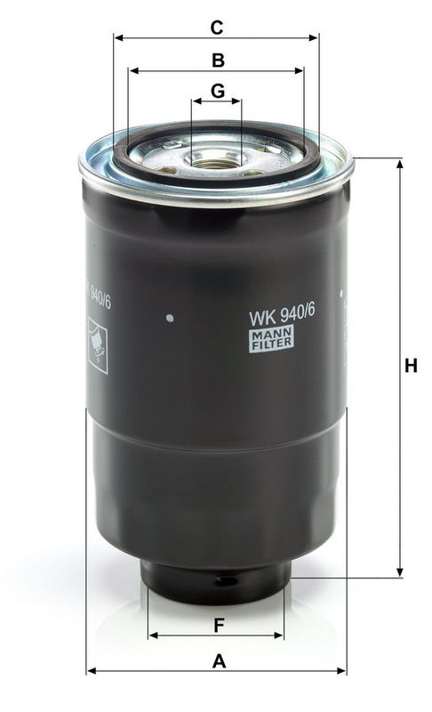 WK940/6X MANN-FILTER Filtro carburante 