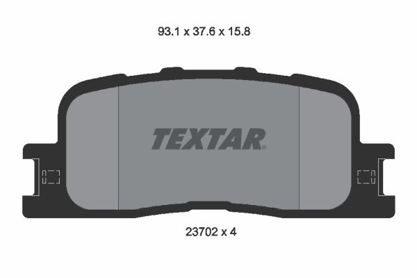 2370201 TEXTAR Kit pastiglie freno, Freno a disco 