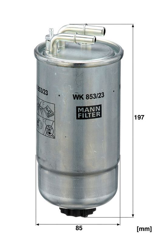 WK853/23 MANN-FILTER Filtro carburante 