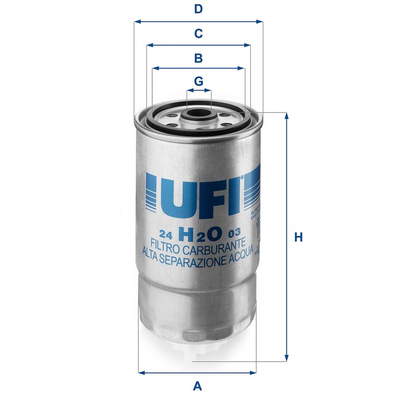 24.H2O.03 UFI Filtro carburante 