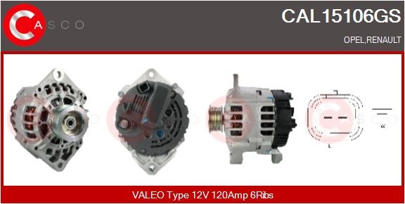 CAL15106GS CASCO Alternatore 