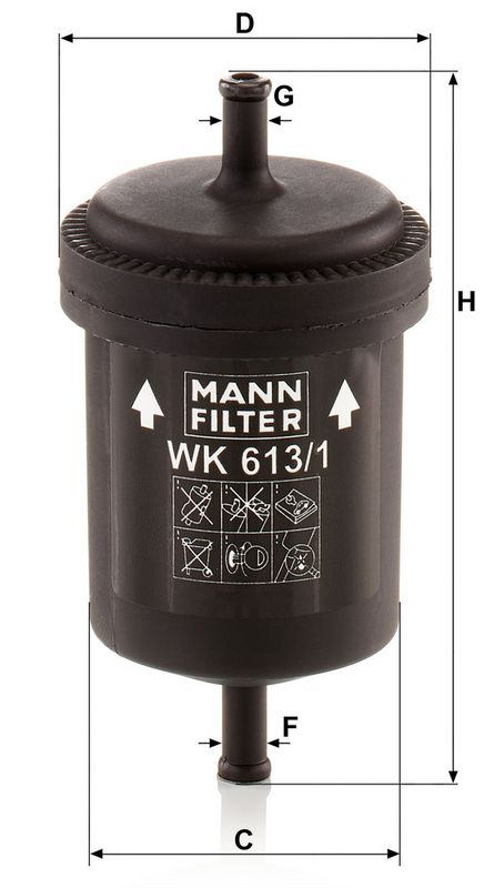 WK613/1 MANN-FILTER Filtro carburante 